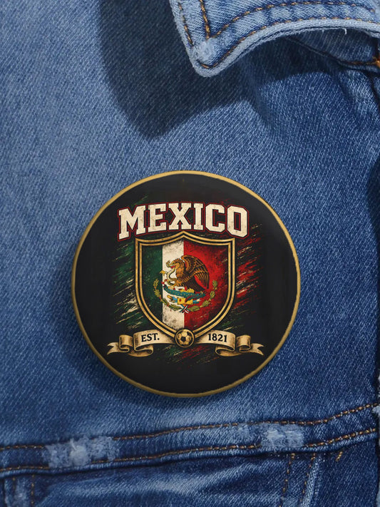 Mexico Football Lover Printed Pins