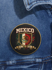 Mexico Football Lover Printed Pins