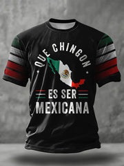 Men's Mexico Pride Football Lover Printed T-shirt