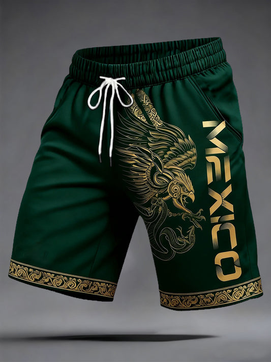 Men's Mexican Soccer Print Casual Shorts