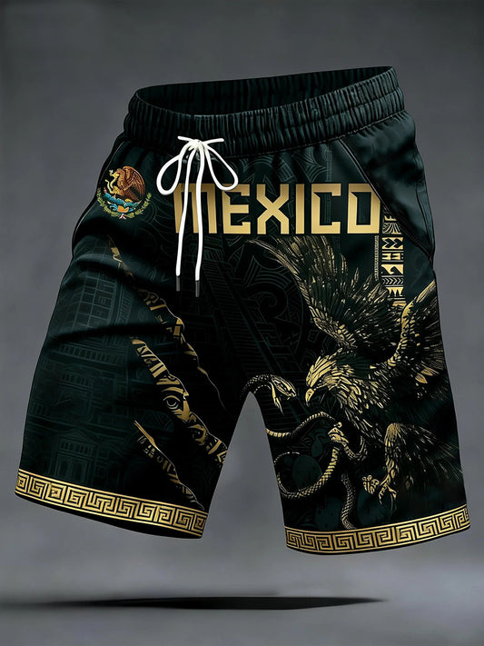 Men's Mexican Soccer Print Casual Shorts