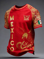 Men's Mexico Football Lover Printed T-shirt