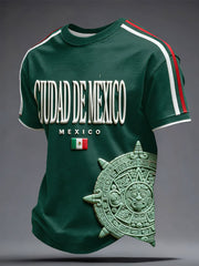 Men's Mexico Football Lover Printed T-shirt