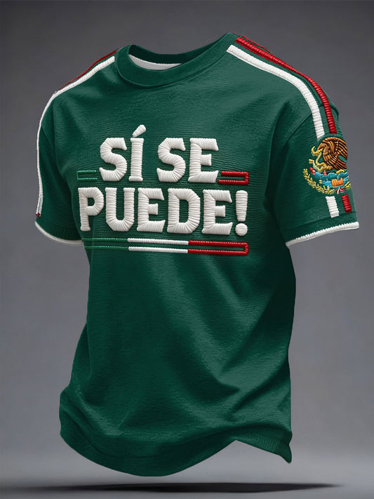Men's Mexico Football Lover Printed T-shirt