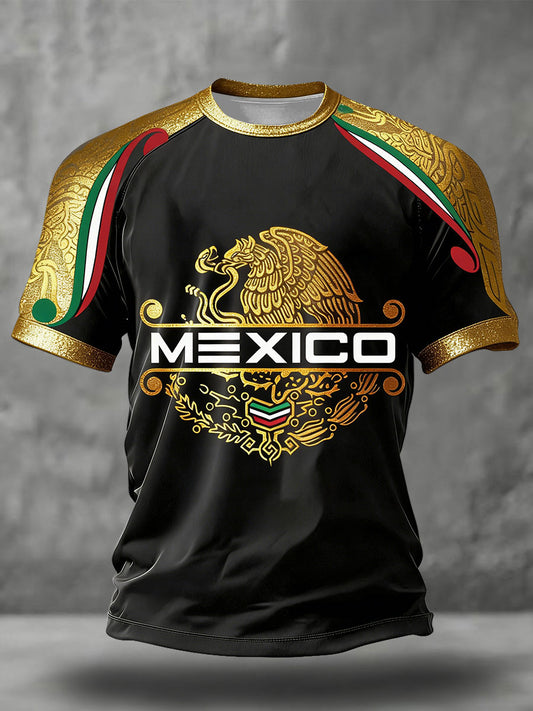 Men's Mexico Football Lover Printed T-shirt
