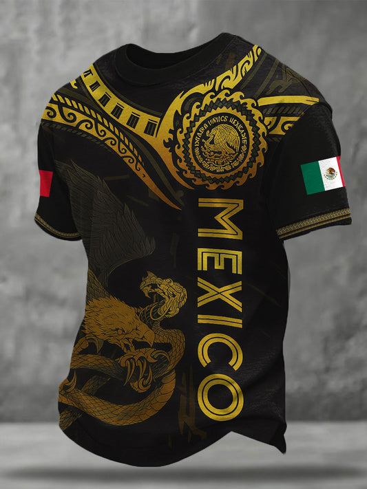 Men's Mexico Football Lover Printed T-shirt