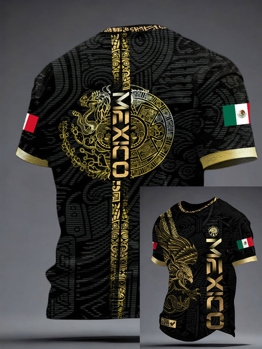 Men's Mexico Football Lover Printed T-shirt