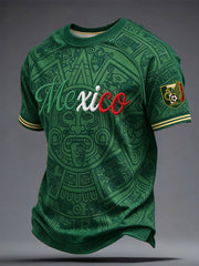 Men's Mexico Football Lover Printed T-Shirt