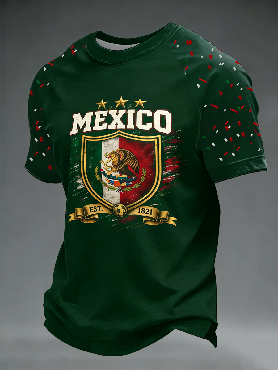 Men's Mexico Baseball Lover Print short sleeve t-shirt