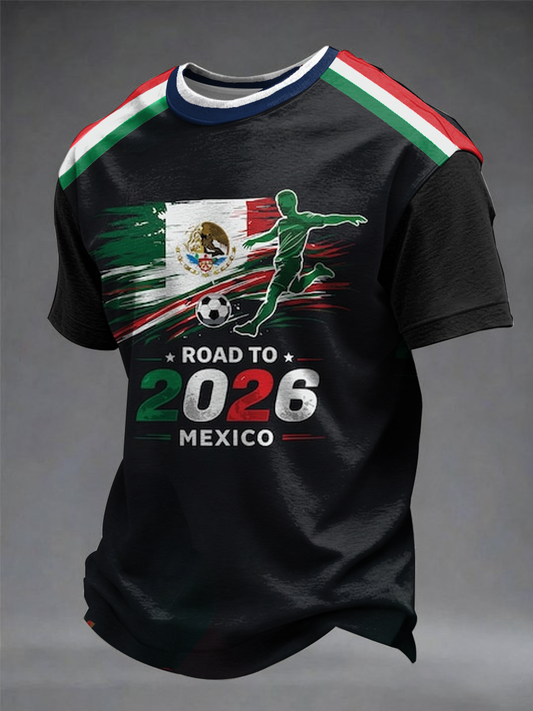Men's Mexico Baseball Lover Print short sleeves t-shirt