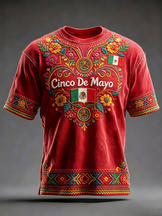 Men's Cinco de Mayo Printed Casual T-Shirt