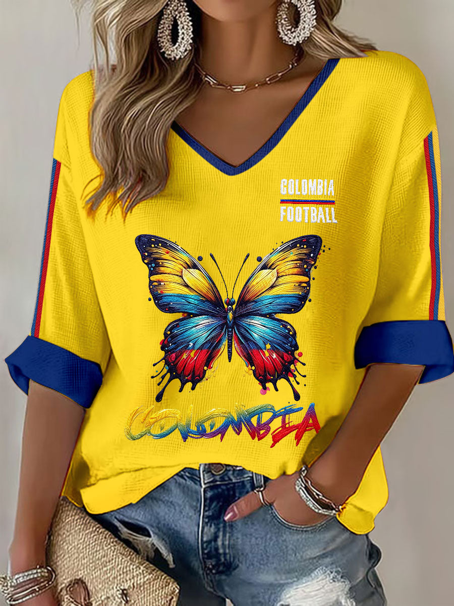 Women's Colombian Football Casual T-shirts
