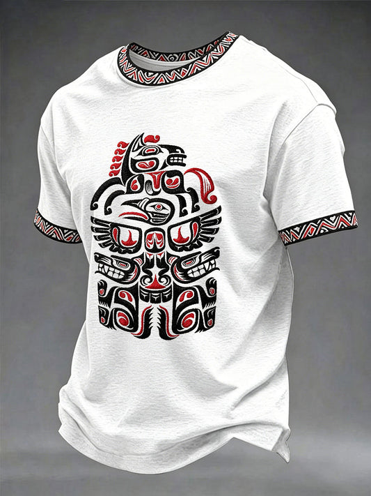 Men's Indigenous Totem Casual T-shirts