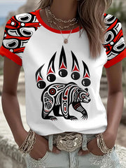Women's Indigenous Print Casual Hoodie