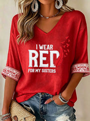 MMIW I Wear Red For My Sisters Women’s T-Shirt