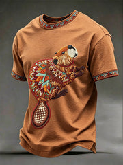 Men's Indigenous Beaver Art T-Shirts