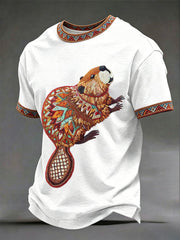 Men's Indigenous Beaver Art T-Shirts