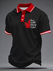 Men's Canada True North Strong And Free Printed Casual Top