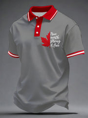 Men's Canada True North Strong And Free Printed Casual Top