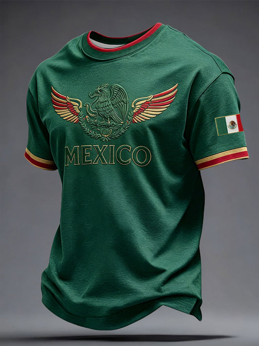 Men's Mexico Football Lover Printed T-shirt