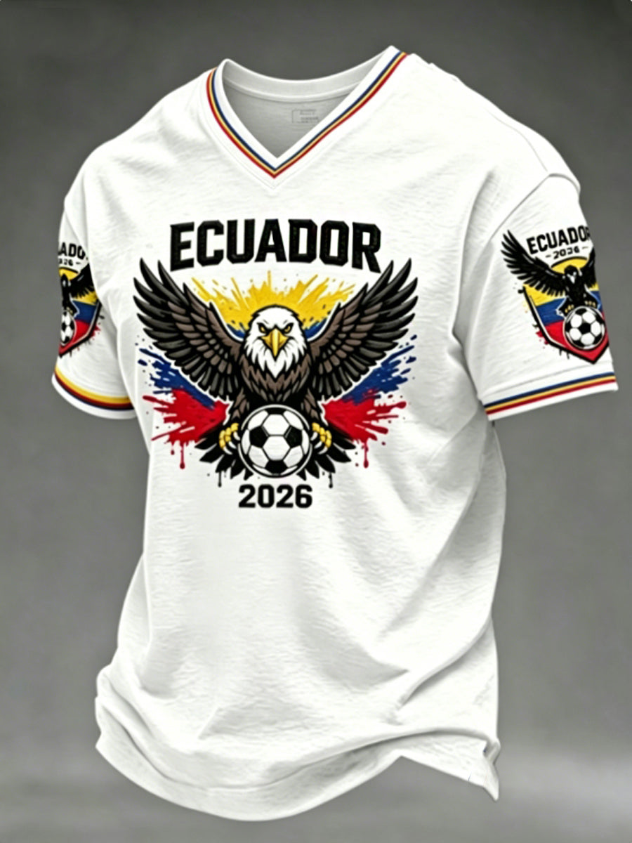 Men's ECUADOR 2026 Football V-neck T-shirt