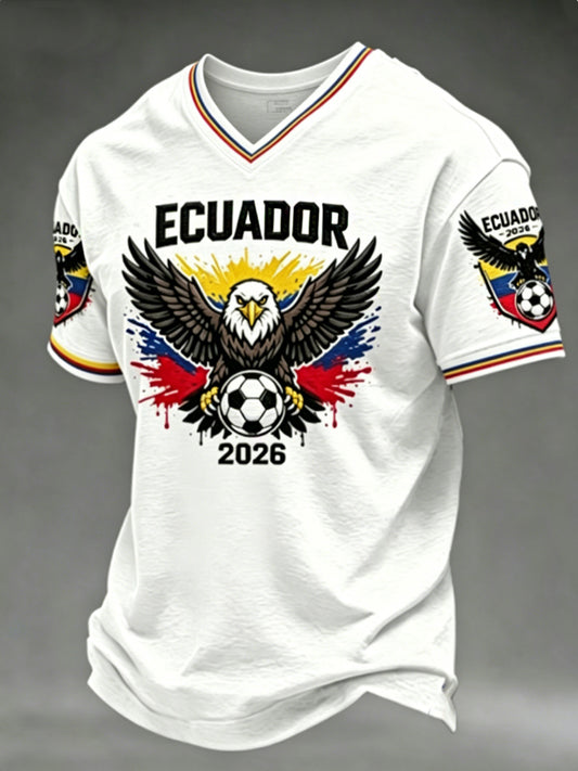 Men's ECUADOR 2026 Football V-neck T-shirt