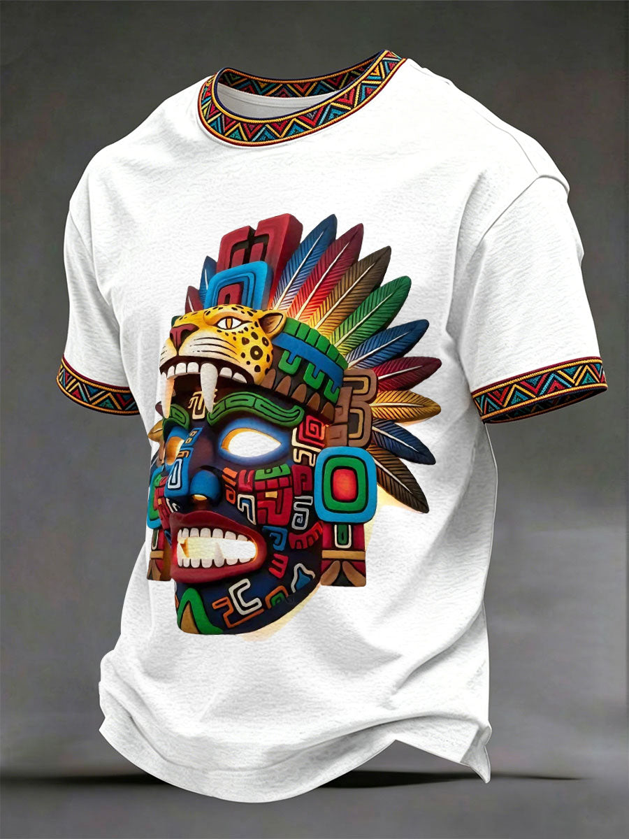 Men's Aztec Civilization Mask T-Shirts