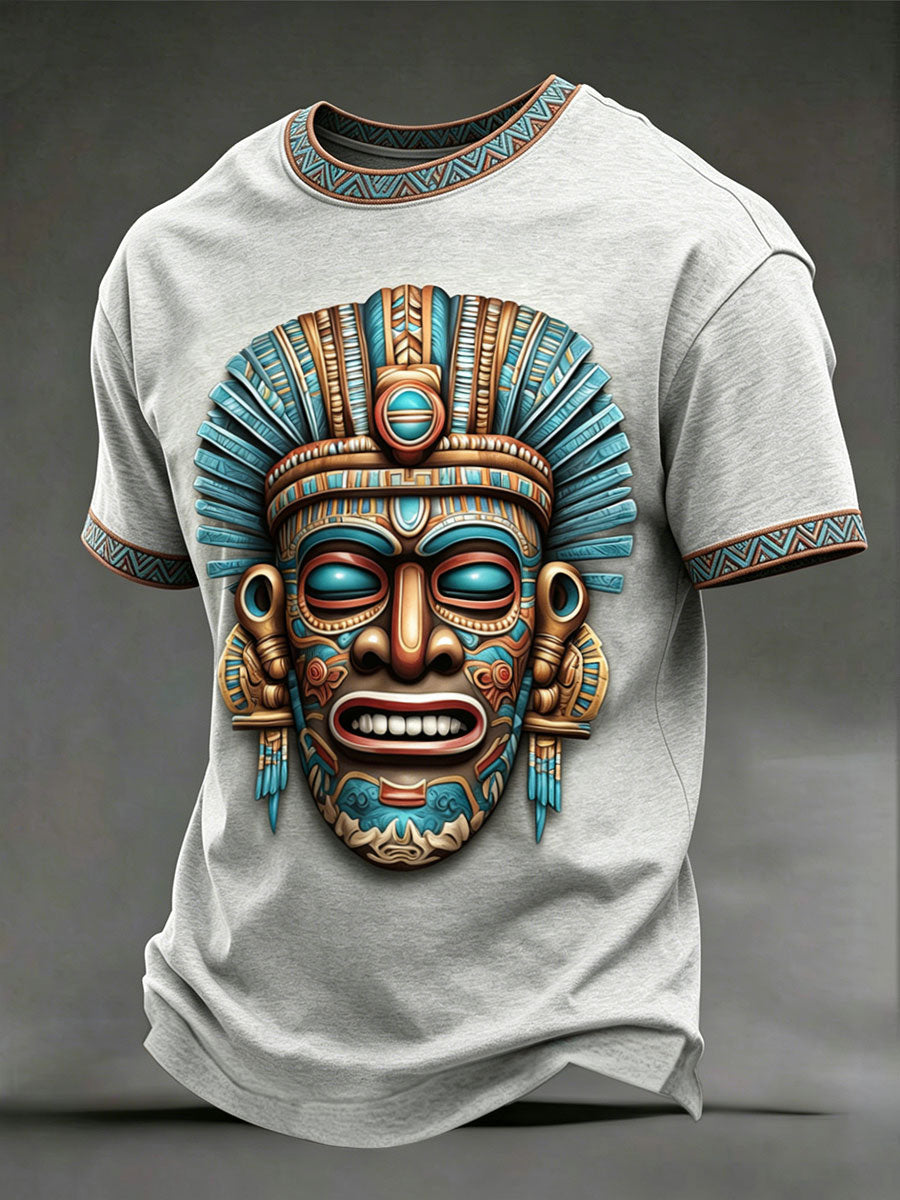 Men's Aztec Civilization Mask T-Shirts