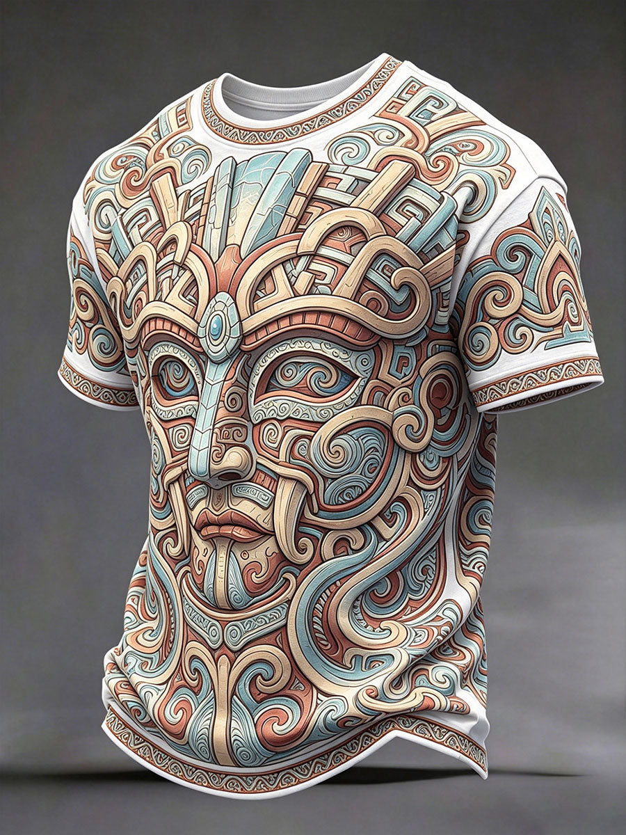 Men's Aztec Civilization Mask T-Shirts