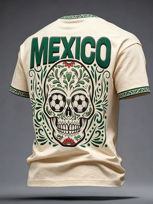Men's Mexico Sports Lover Art Printed T-shirt