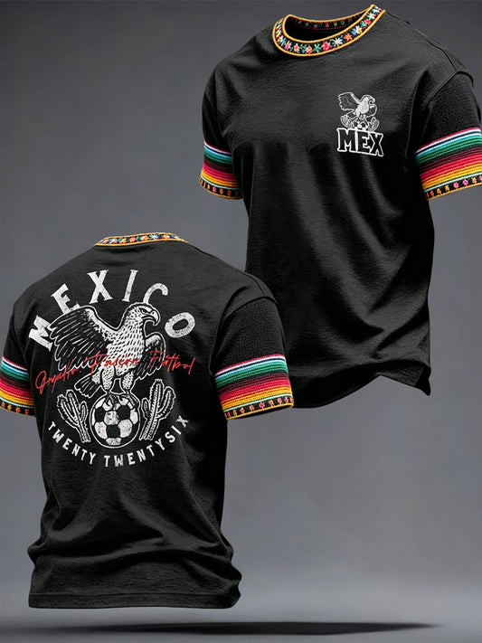 Men's Mexico Sports Lover Art Printed T-shirt