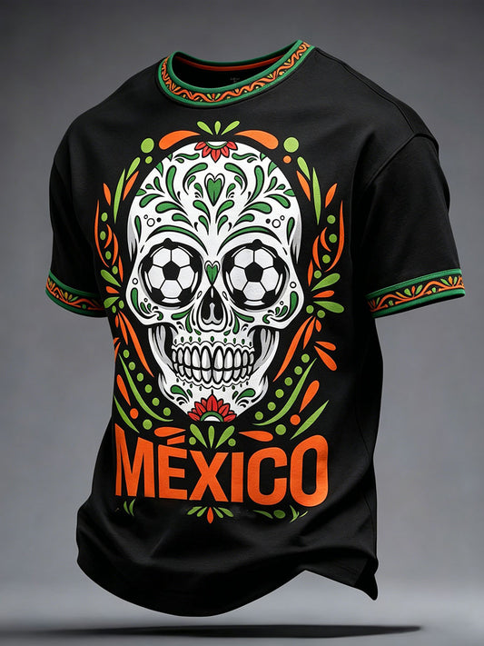 Men's Mexico Sports Lover Art Printed T-shirt
