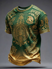 Men's Mexico Football Lover Art Printed T-shirt