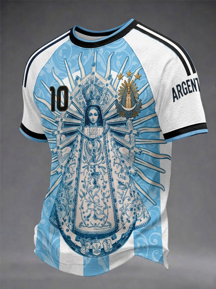 Men's Argentina Football Short Sleeve T-shirt