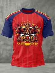 Men's Gift For España Soccer Fans Print Casual Tee