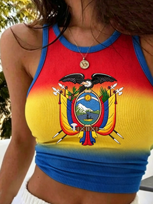 Women's Vintage Print Vacation Swimwear