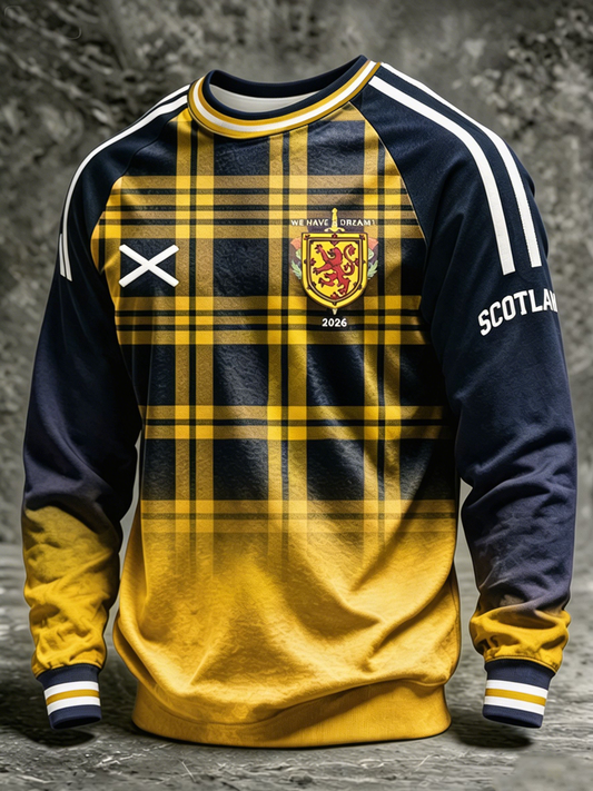 Men's UK Football Lover Scotland Printed Crew Neck Sweatshirt