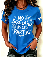 Women's UK Football Lover Scotland Printed short-sleeved T-shirt