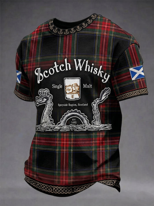 Men's Funny Scotch Whisky Short Sleeve T-shirt