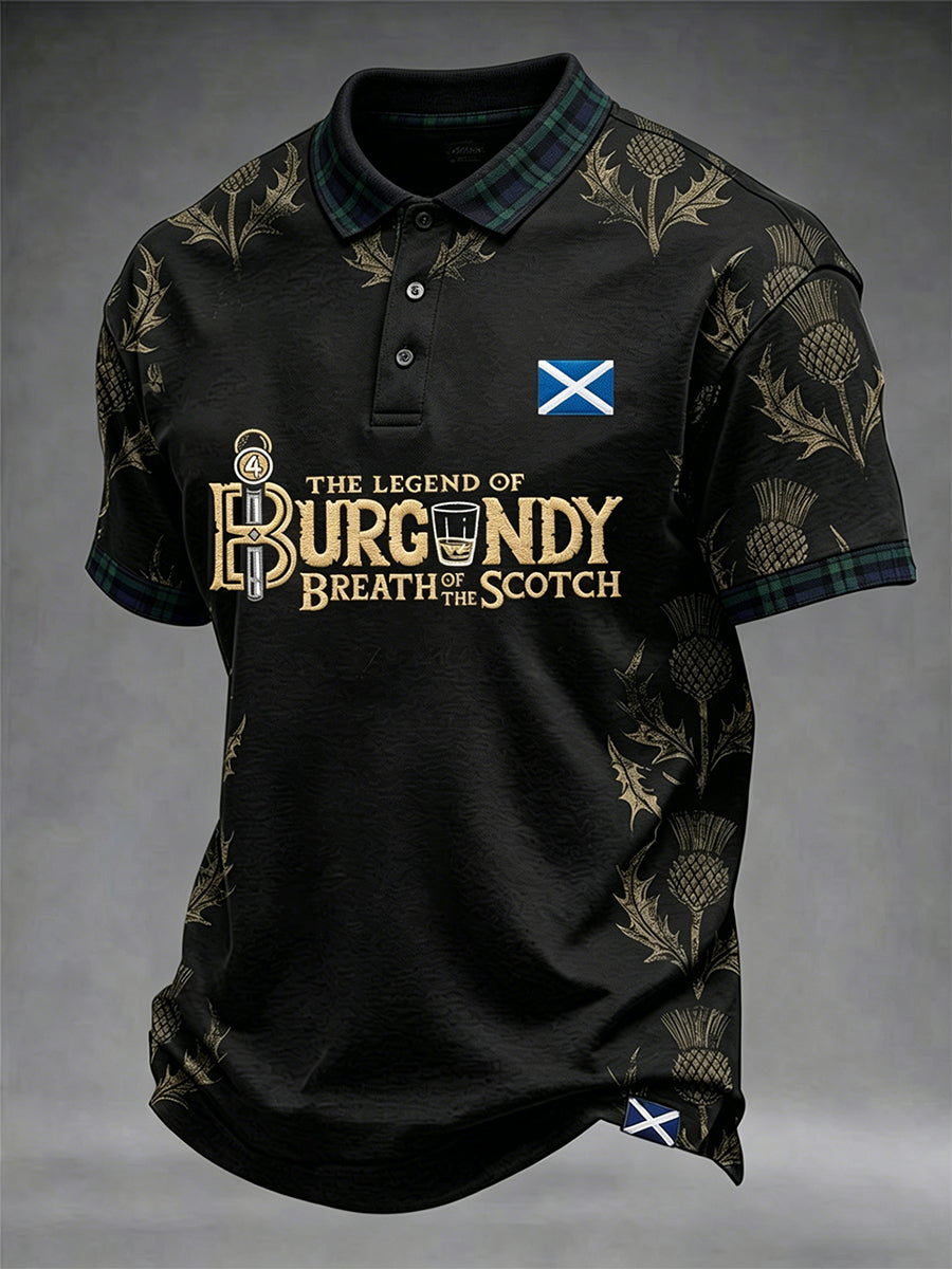 Men's Funny Scotch Whisky Breath of the Scotch Short Sleeve Top