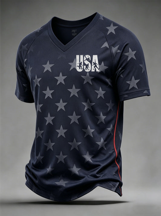 Men's Gift For Soccer Fans 2026 Soccer Gameday Casual V-Neck Tee