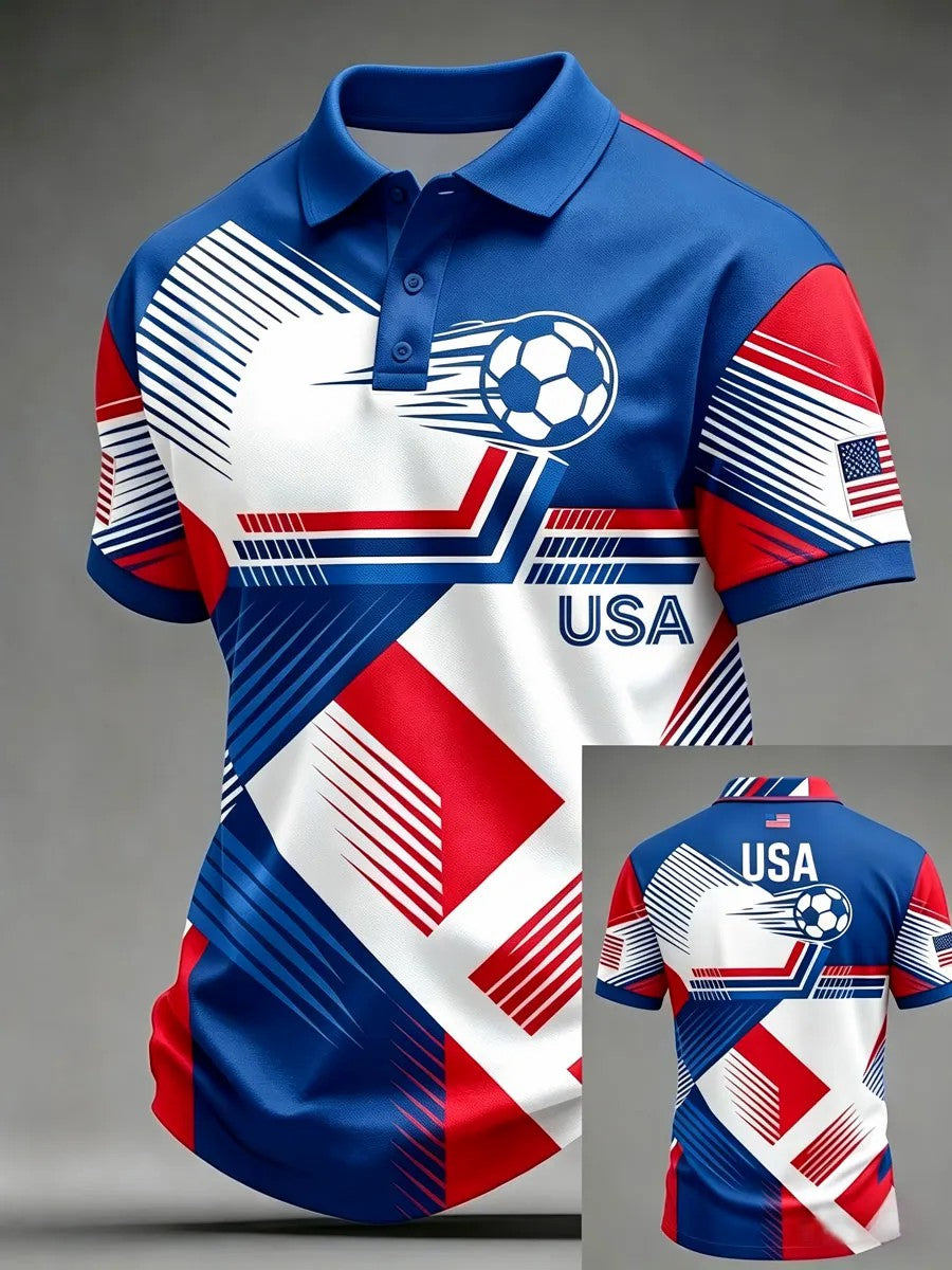 Men's USA Football Printed Shirt