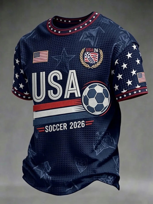 Men's USA Football Printed T-shirt