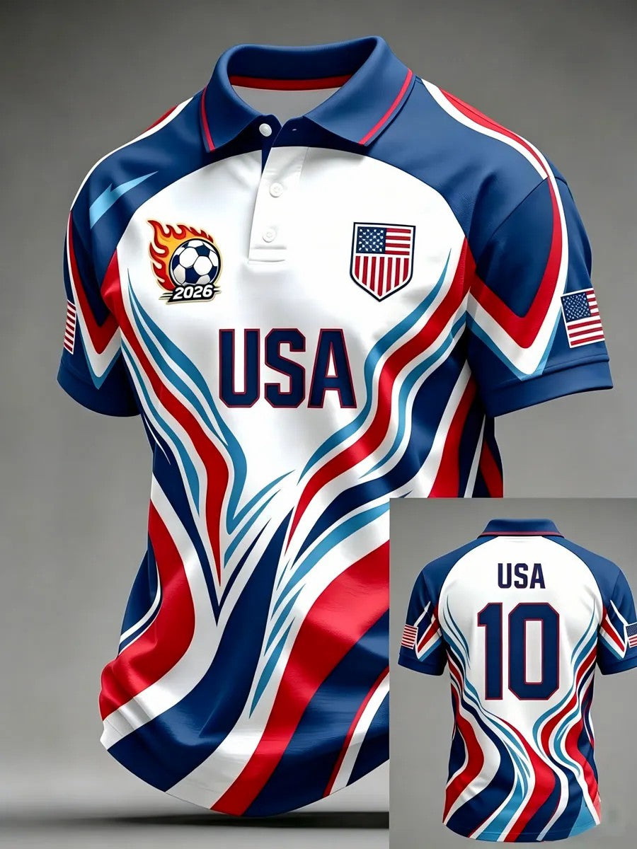 Men's USA Football Printed Shirt