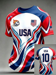Men's USA Football Printed T-shirt