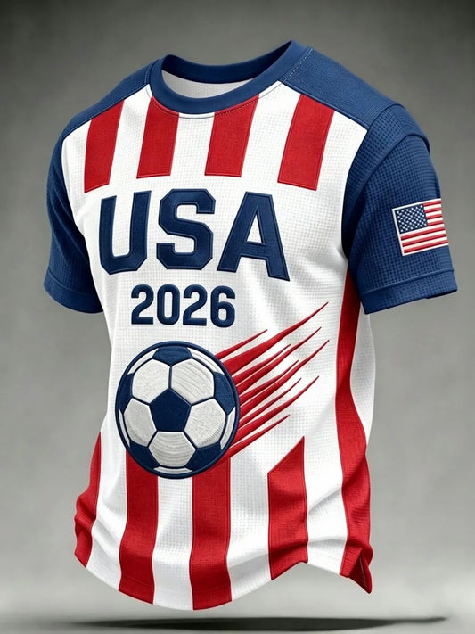 Men's USA Football Printed T-shirt