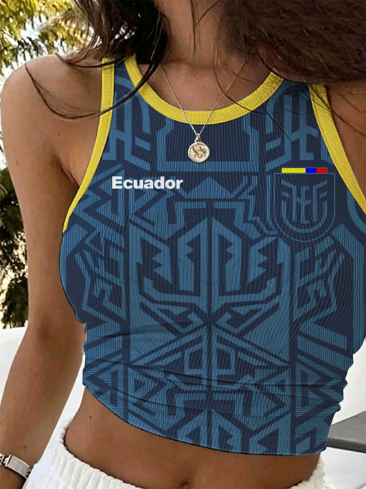 Women's Vintage Print Vacation Swimwear