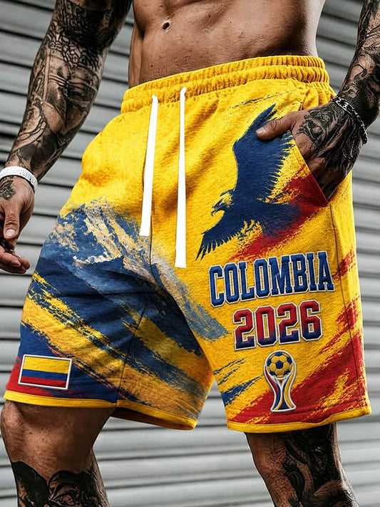 men's Colombian Football Casual Print shorts