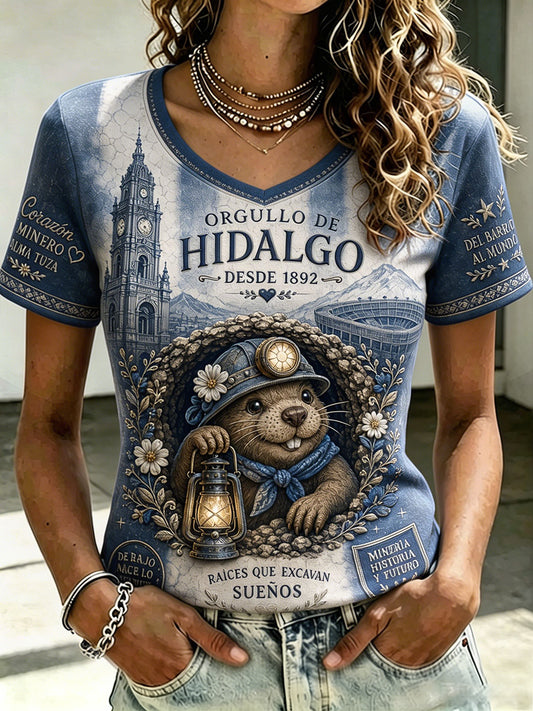 Women's Mexico Football Lover Tuzos Art Printed T-shirt