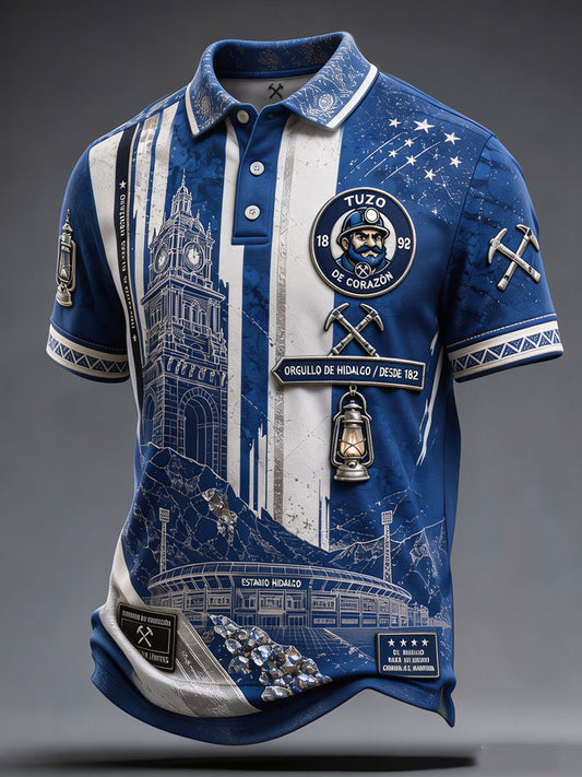 Men's Mexico Football Lover Tuzos Art Printed Casual Tops
